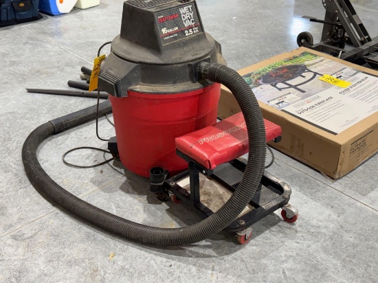 Craftsman 16gal wet dry vac - shop rolling stool