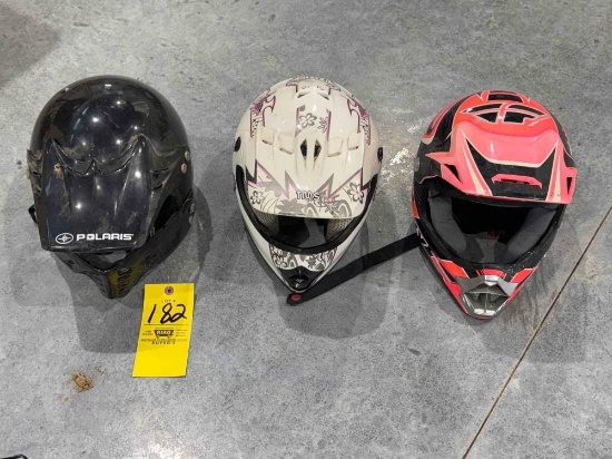 3 helmets