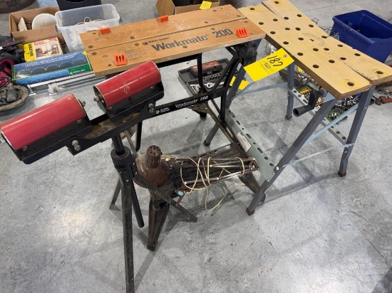 Workmates - bridge lamp - rolling feeder stand