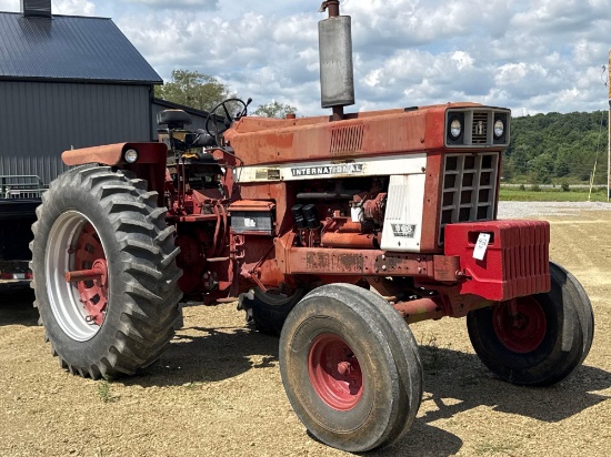 International 966 diesel tractor, 3pt arms, dual remote hydraulics