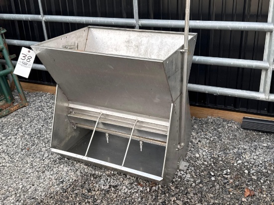 stainless steel two sided hog feeder