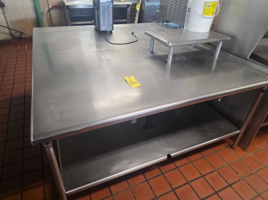 Stainless steel Table 88" x 72" x 34"