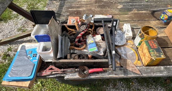 Hardware lot - halters - saw blades - more