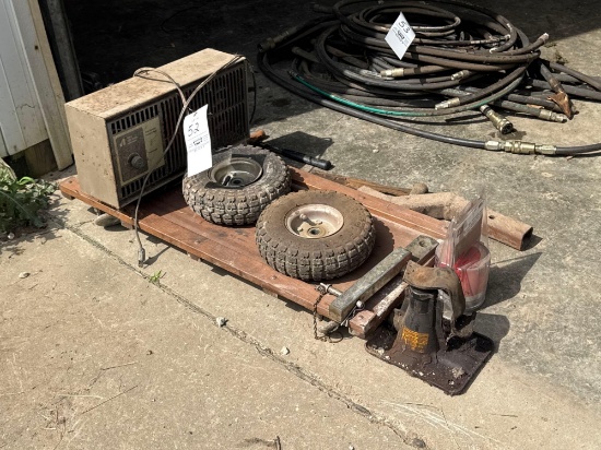 creeper - tires - Jack - bearing packer - etc