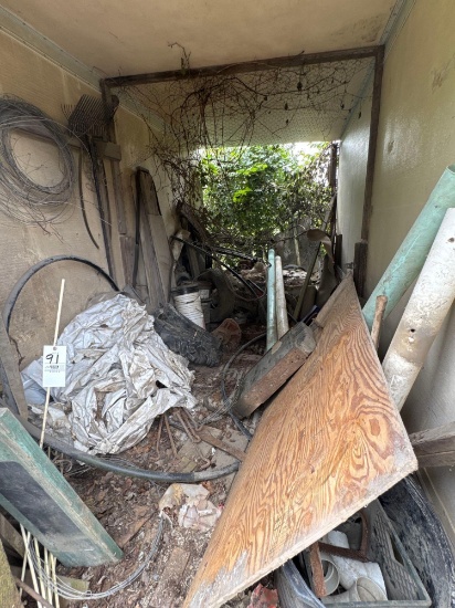 Contents of shed - iron- parts - misc