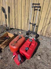 Fuel can, boat fuel tanks, dolly