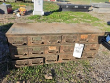 Steel parts cabinet w/ hdwr
