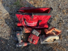 Milwaukee cordless sawzall and circular saw with battery and charger