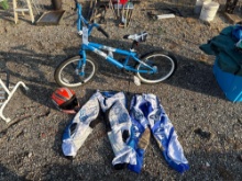 Bike with some childrens racing clothes