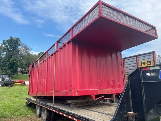 20ft truck mount hydraulic dump silage box