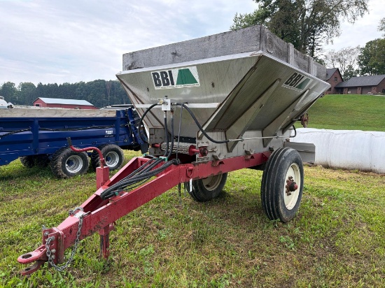 BBI stainless 5 ton pull type spreader