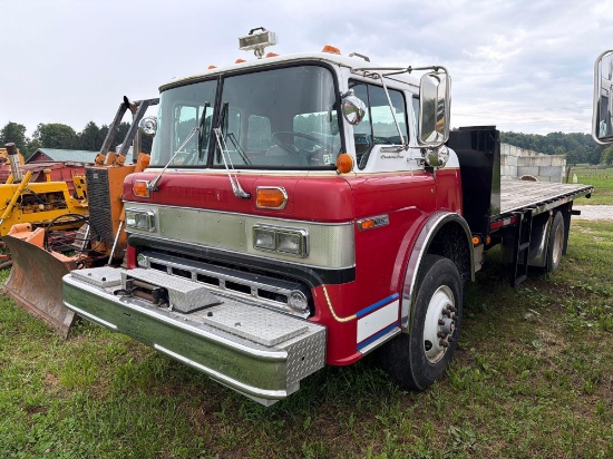 1987 Ford 8000 Custom Cab Fire Truck with 8ft x 22ft Flatbed