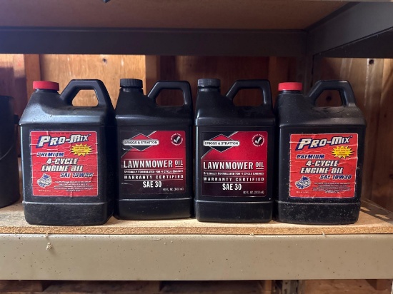 Pro-Mix, Briggs & Stratton 10W30 Motor Oil 3 Full, 1 mostly