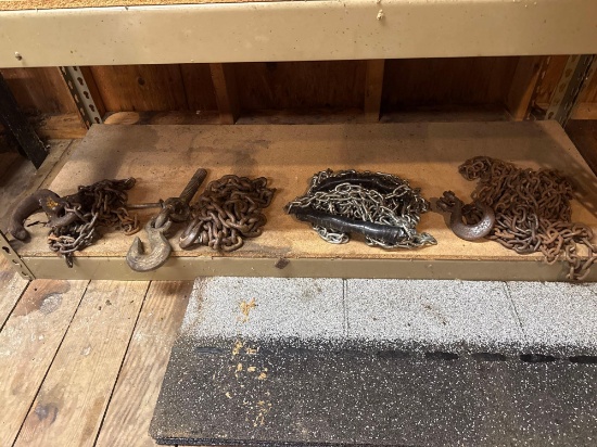 Assortment of Chains and Hooks