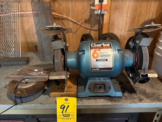 Clarke 6 Bench Grinder with 2 extra grinding wheels & 2 extra brush
