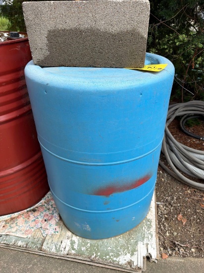 (2) Plastic Drum Barrels