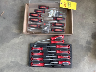 Matco Phillips and flat head screwdriver set and a Craftsman screwdriver set