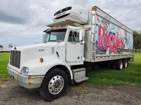 2000 Peterbilt 330 Shows 616,282 Miles, Eaton Fuller 6spd Manual Trans, With Kidron 24.5ft L Box and
