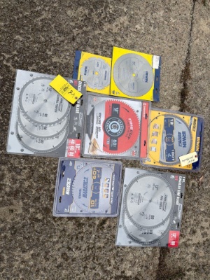 new assortment of 10 and 12 saw blades