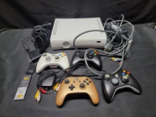 Nintendo Xbox 360 Game System w Controllers Memory Cards more