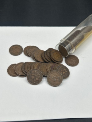(50) 1907 Indian Head Pennies