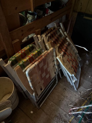 (13) Folding aluminum chairs