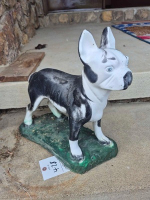 Small Concrete Dog Statuette