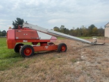 2007 Snorkel TB80 with Job Basket, 80ft Boom 4WD Diesel Engine, Shows 951hrs