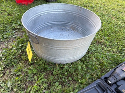 galvanized wash tub