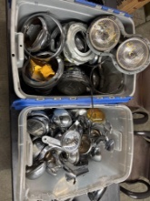 Assortment of Headlights, Cases, Brackets, Rings