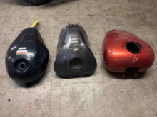 (3) Motorcycle Gas Tanks