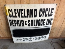 Cleveland Cycle Repair and Salvage Metal Sign