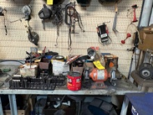 Contents on Top of Workbench and Pegboard