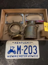 Harley Davidson License Frames, Kentucky License Plate, Brass Decor
