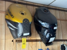 Suzuki and Kawasaki Motorcycle Gas Tanks