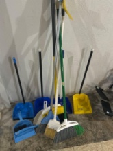 brooms and dustpans