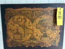 Latin Globe Map on Board - 24x18