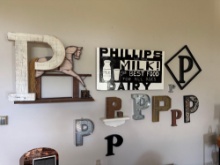 letter P Decor - Horse shelf and Sign