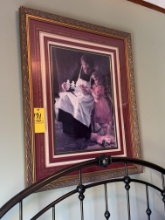 Large ornate gold framed print