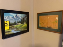pictures and decor on wall