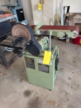 Central machinery, 6 inch belt and 9 inch disc sander on stand