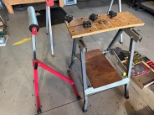 roller feeder and shop mate bench vice