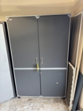 cabinet with contents, including hardware and extension cord cords