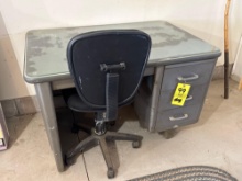 Metal desk with Office chair