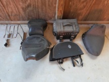 Harley Davidson seats, accessories, windguards (fits lot #3)