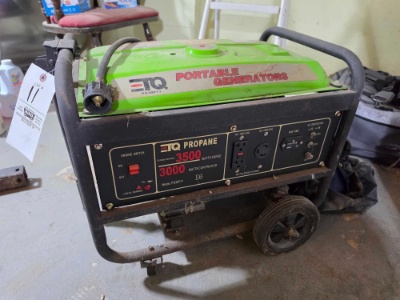 ETQ Portable Propane Generator w/ cover, runs
