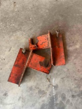 Pair of bracket adapters for Economy tractor to newer Power King style mowing decks and attachments