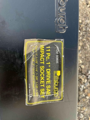 Brand New set of 1 inch drive impact sockets.