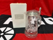 Avon beer stein with wildlife designs