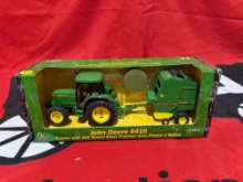 ERTL John Deere 6410 Tractor and John Deere 590 round baler